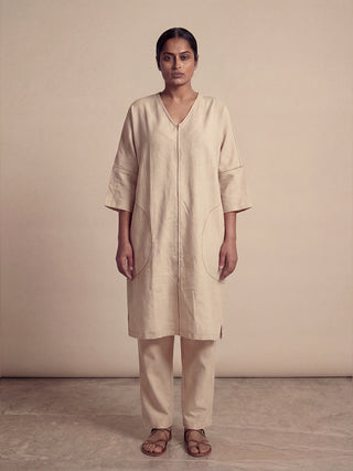 Oversized Co-ord Set - Ecru