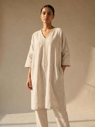 Oversized Co-ord Set - Ecru